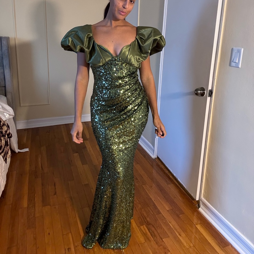 ASOS Green Sequin Gown